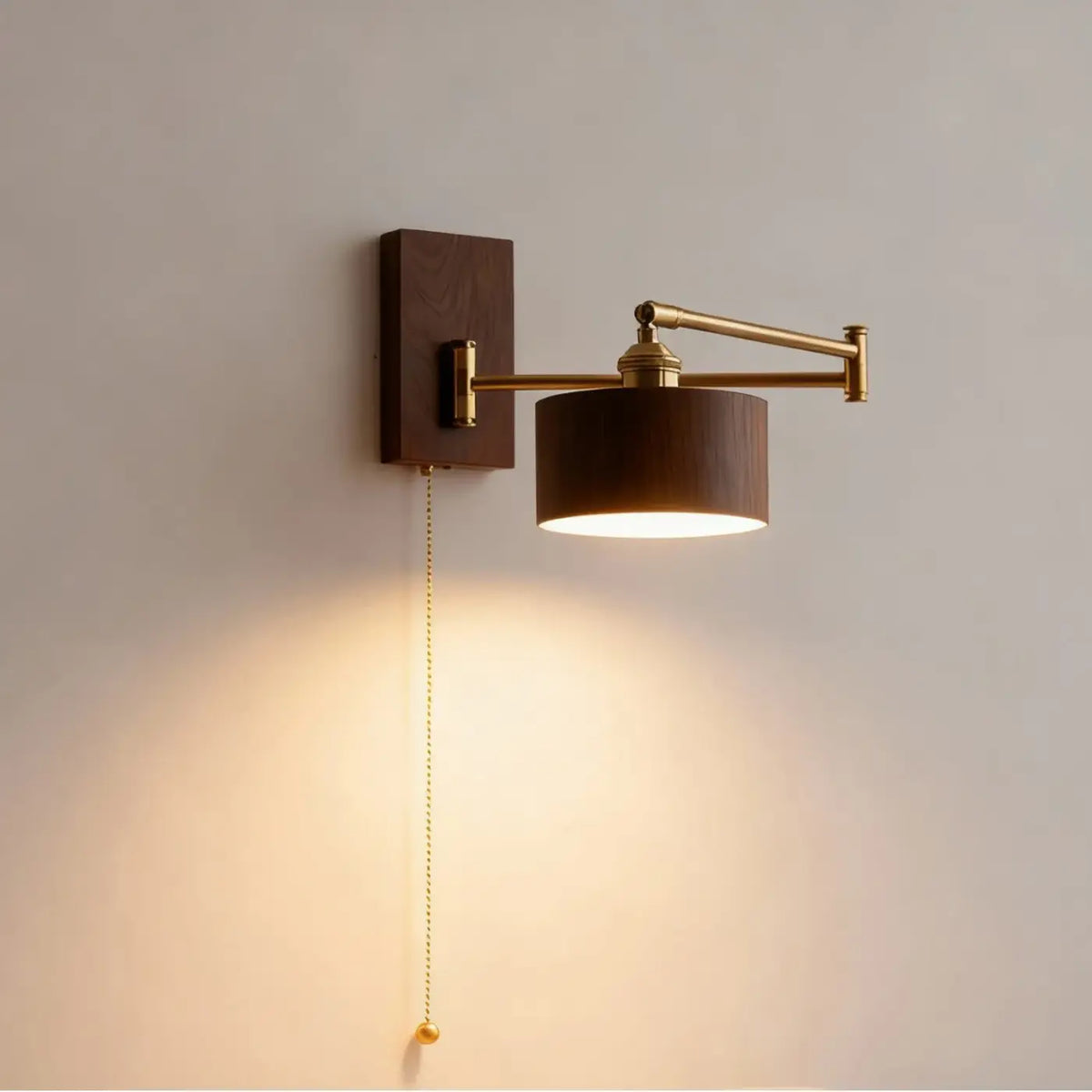Applique Murale Bois et Laiton Orientable – Livon