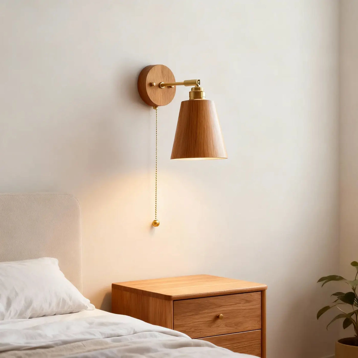 Applique Murale Bois et Laiton Orientable – Livon