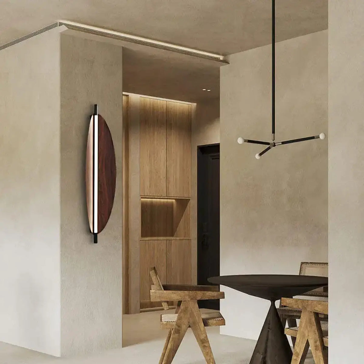 Applique Murale LED Verticale en Bois – Nirel