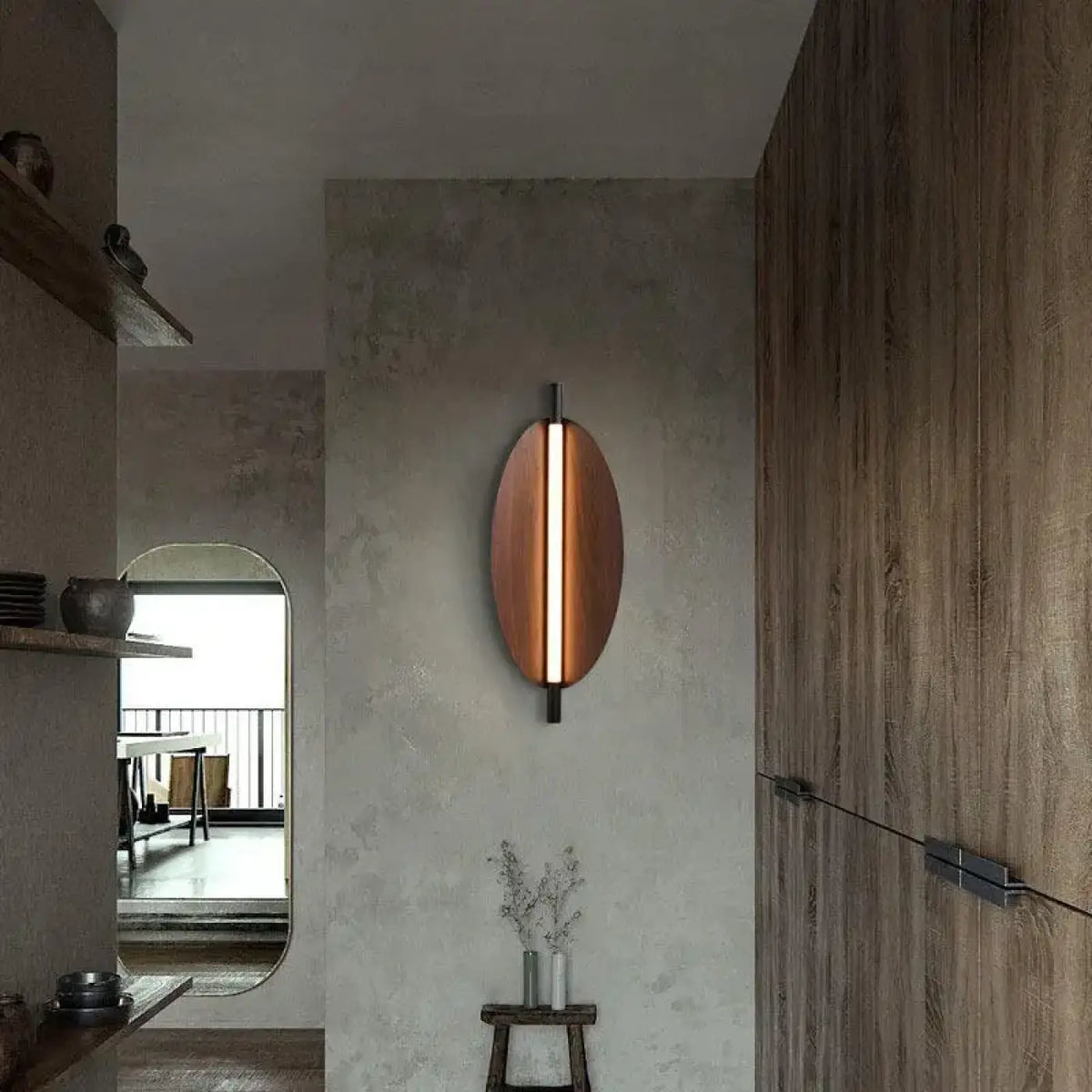 Applique Murale LED Verticale en Bois – Nirel