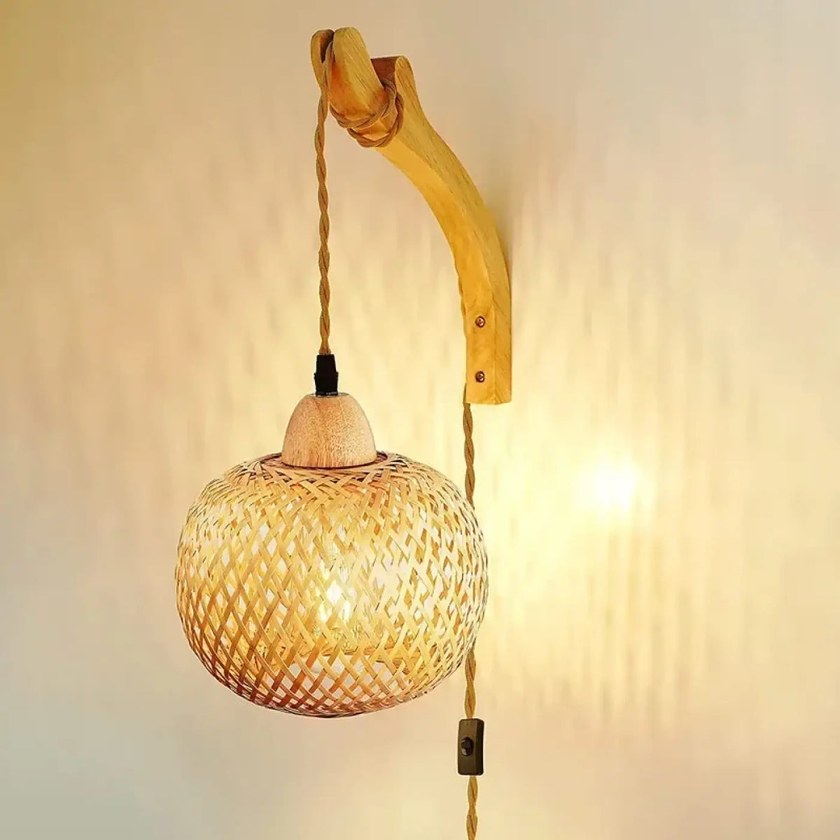 Applique Murale Bois et Suspension Tressée – Déselle