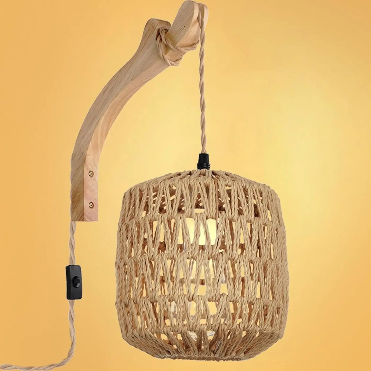 Applique Murale Bois et Suspension Tressée – Déselle