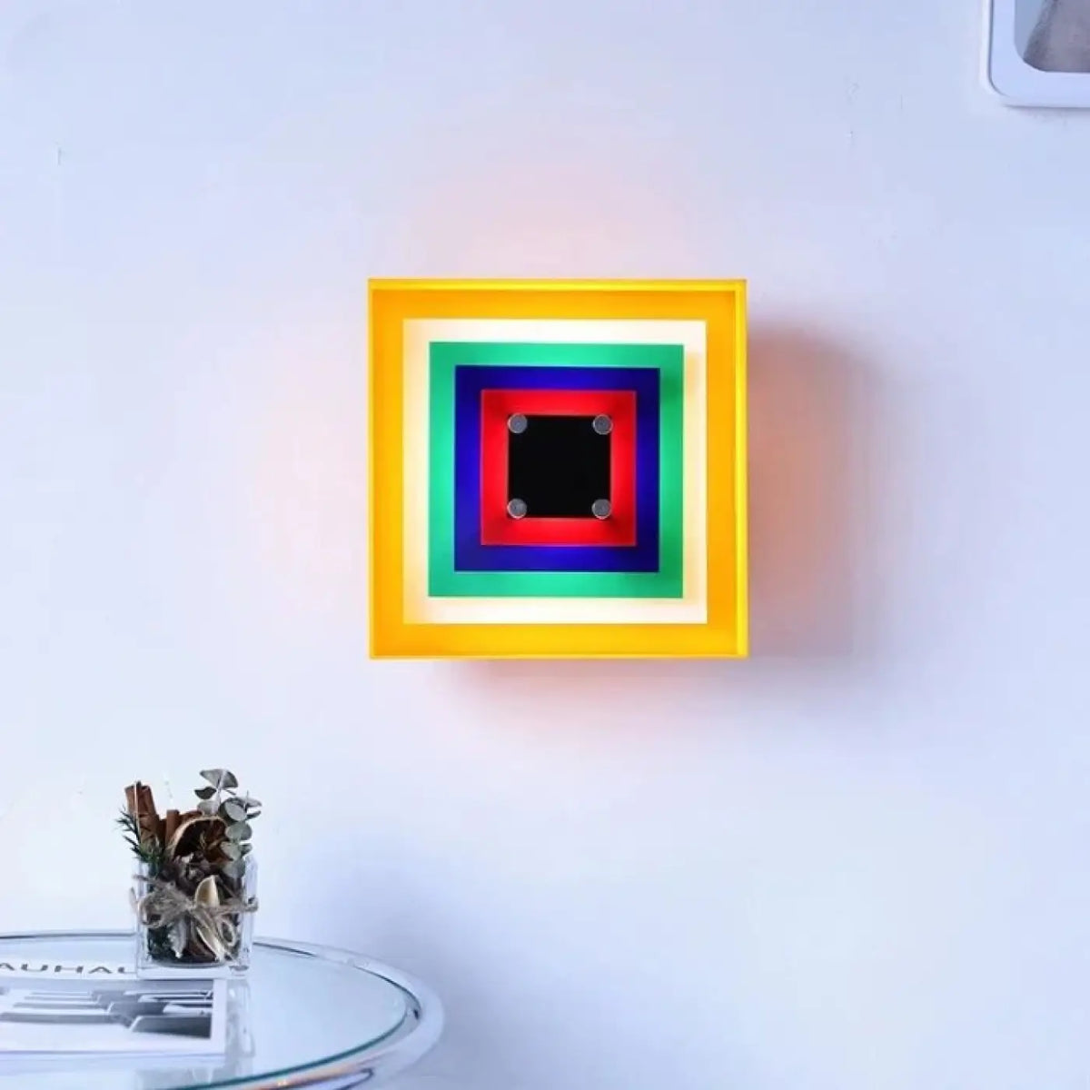 Applique Murale Carrée Superposition de Couleurs – Berelle