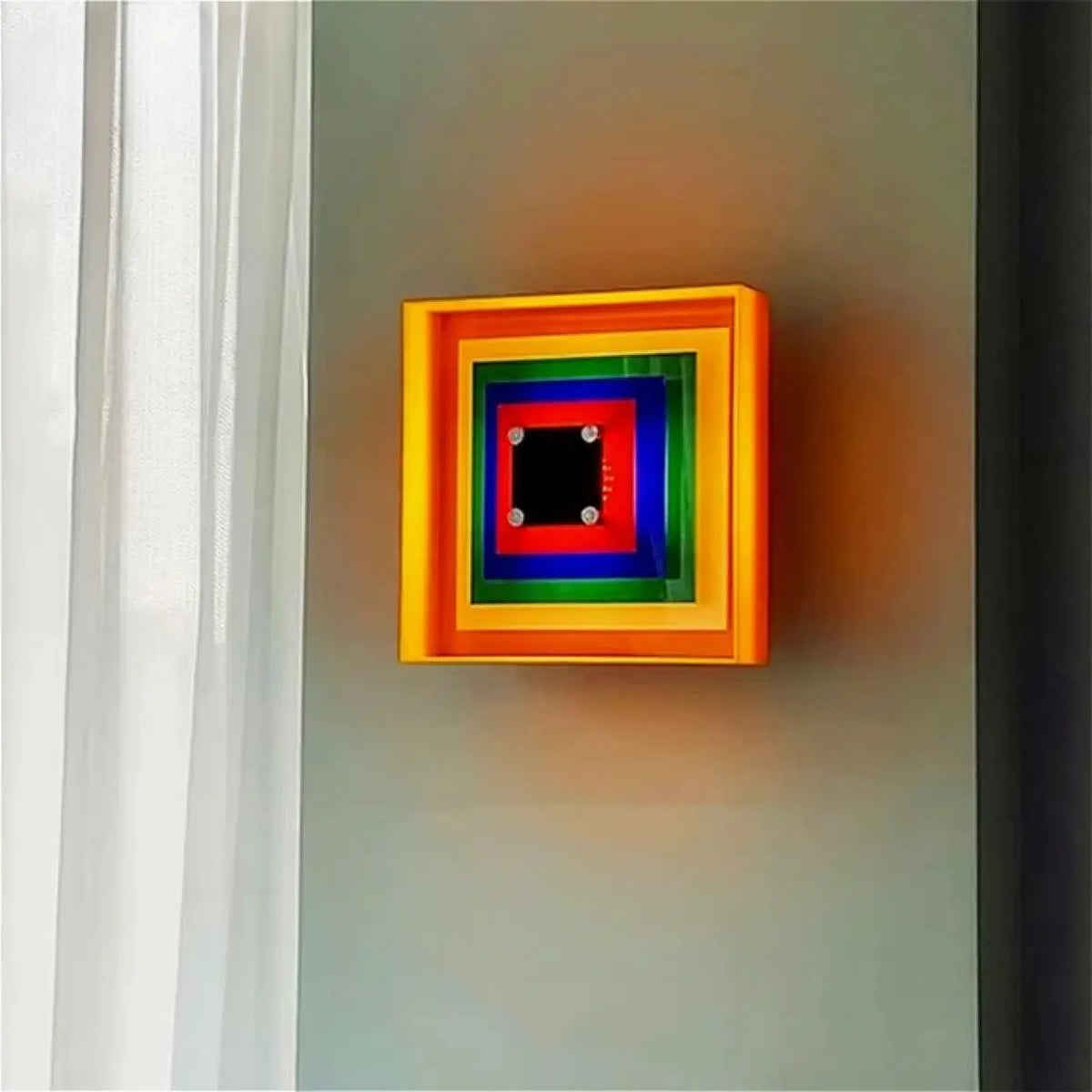 Applique Murale Carrée Superposition de Couleurs – Berelle