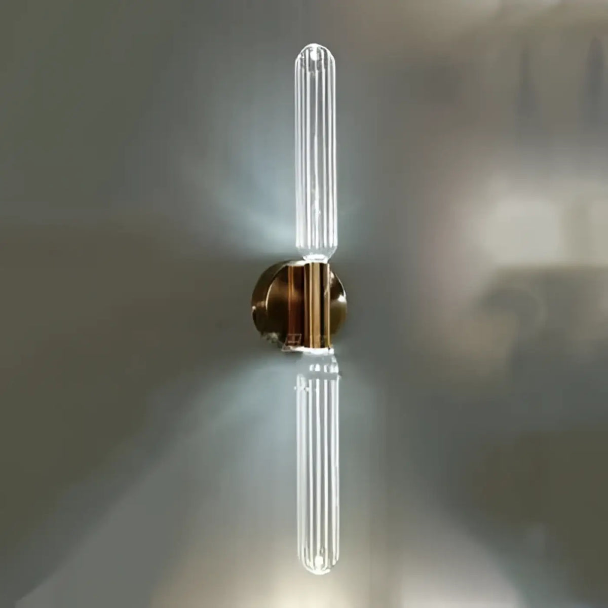 Applique Murale Double Verre Doré – Zido