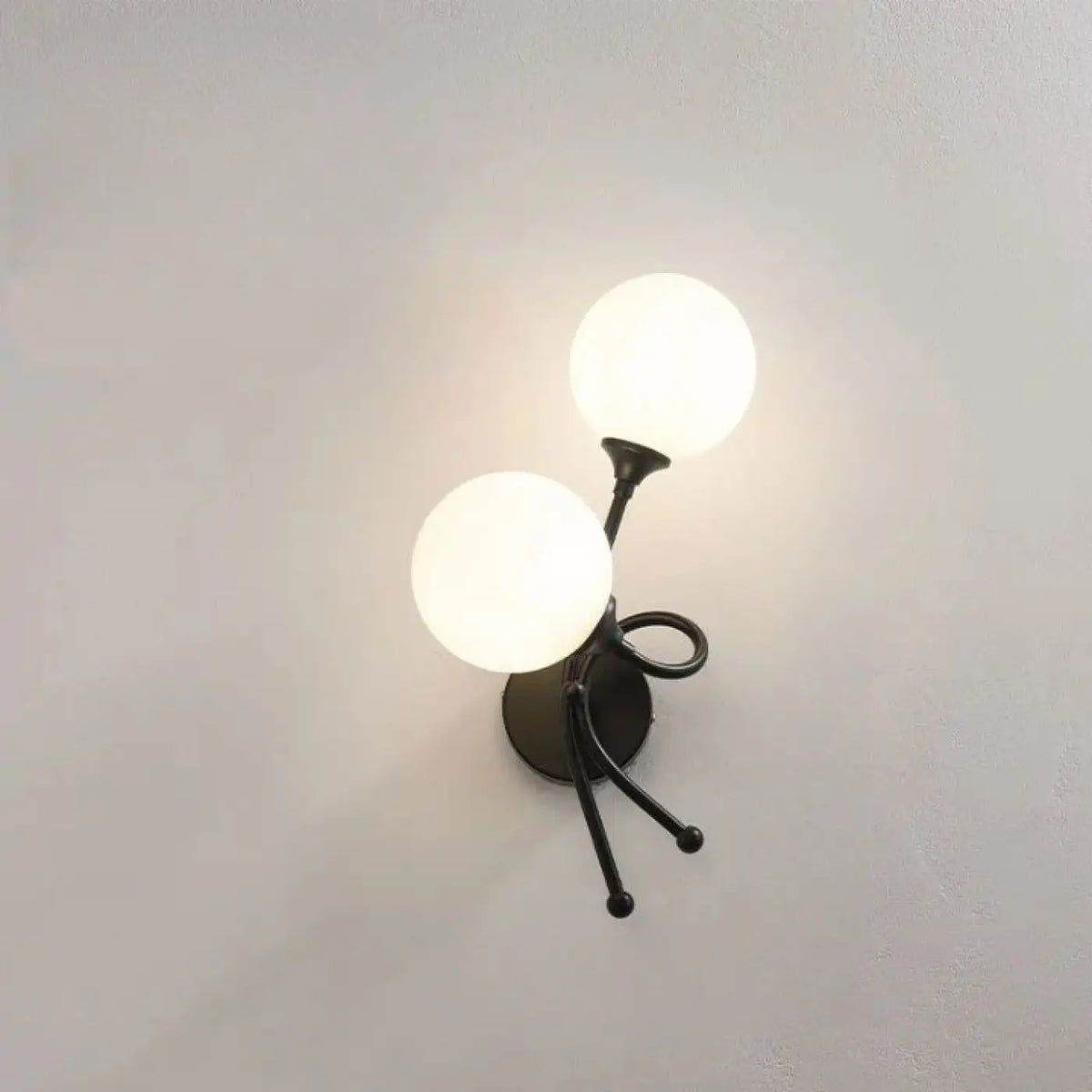 Applique Murale Double Globe Opalin – Zivette