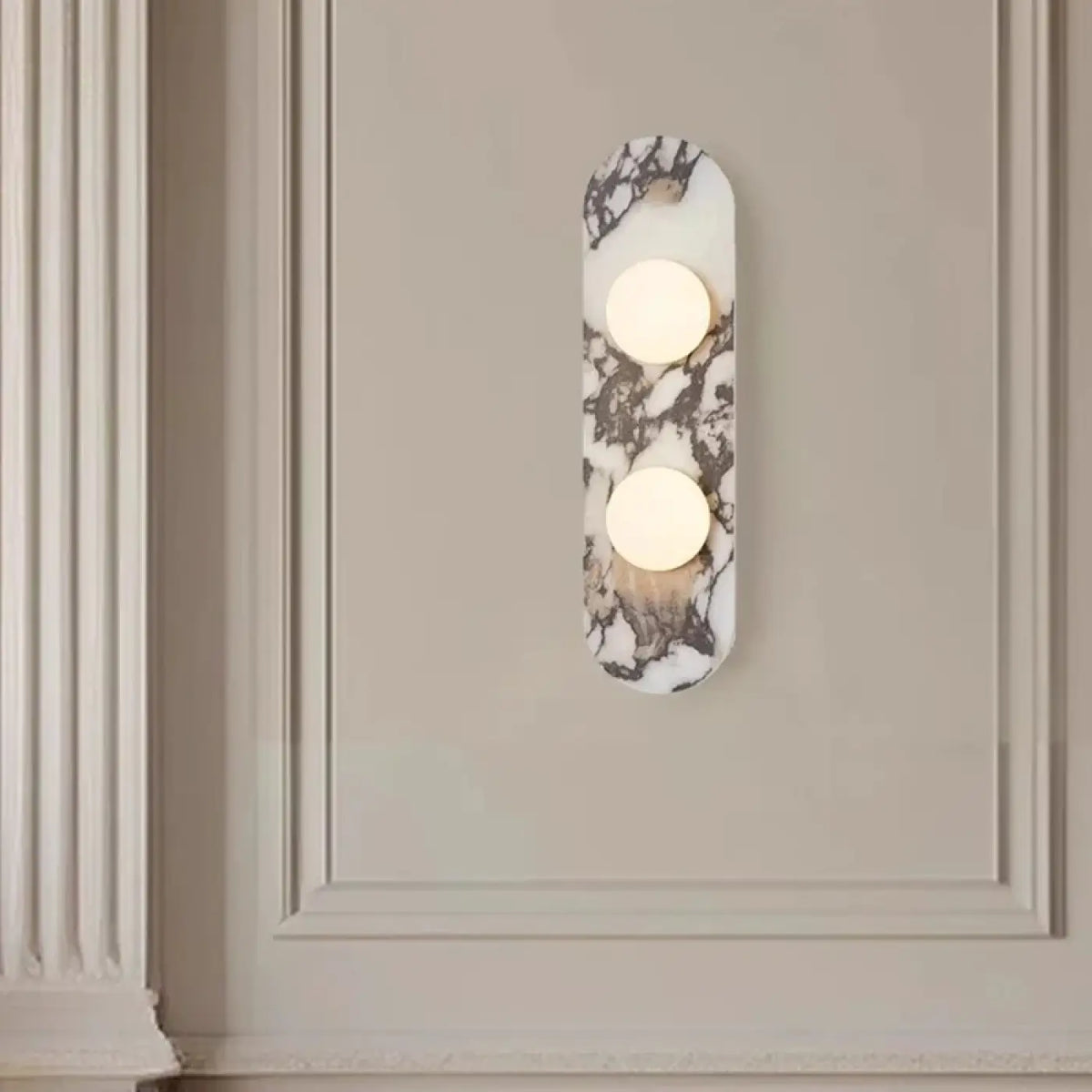 Applique Murale LED en Marbre Blanc – Remelle