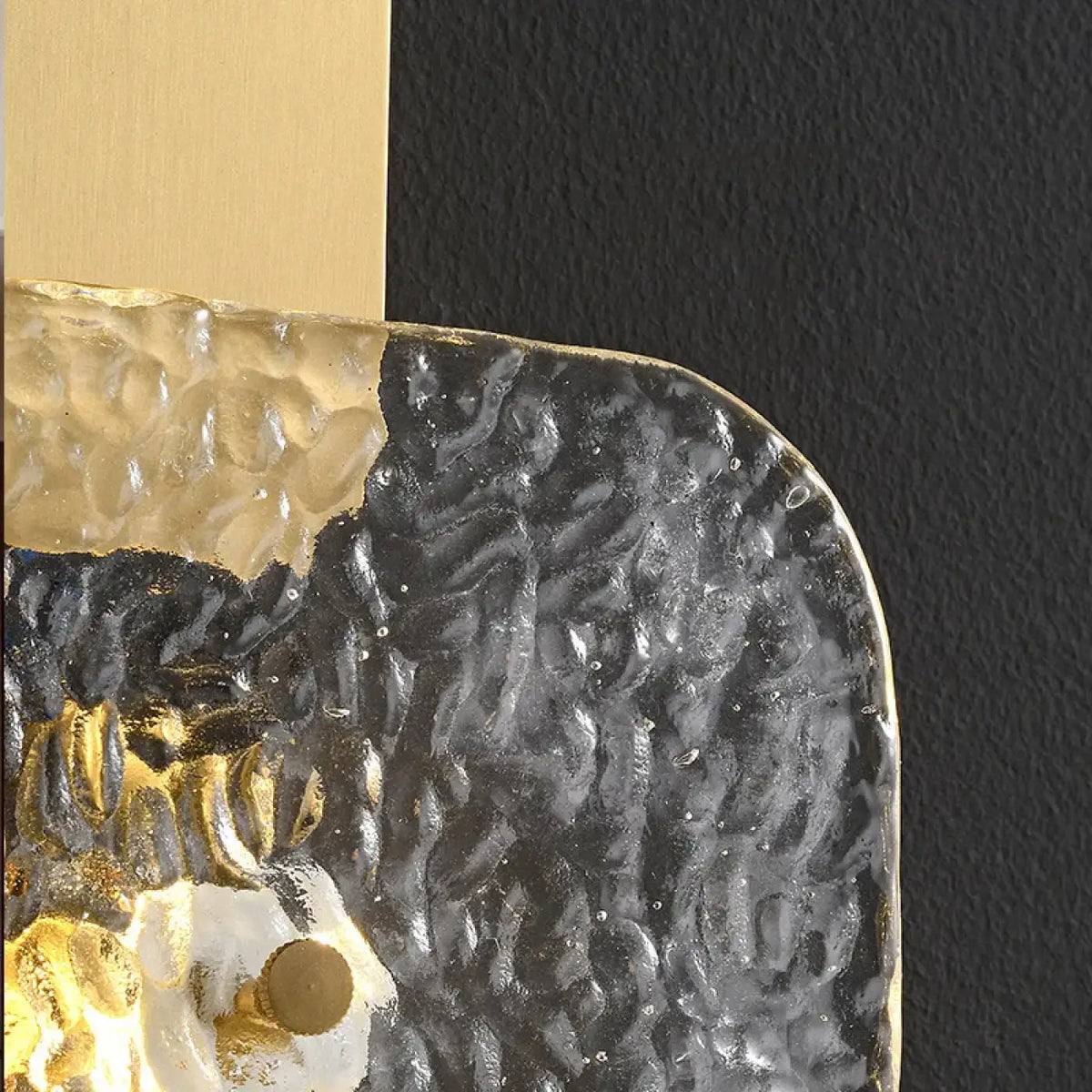 Applique Murale Carrés Dorés Verre Texturé – Nemelle