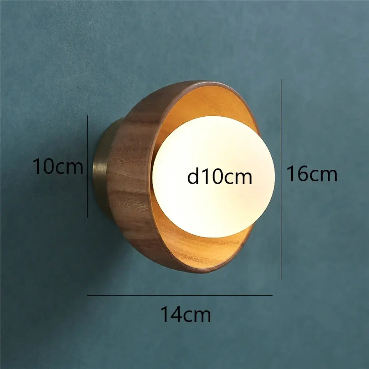 Applique Murale Ronde Bois et Verre – Jadine