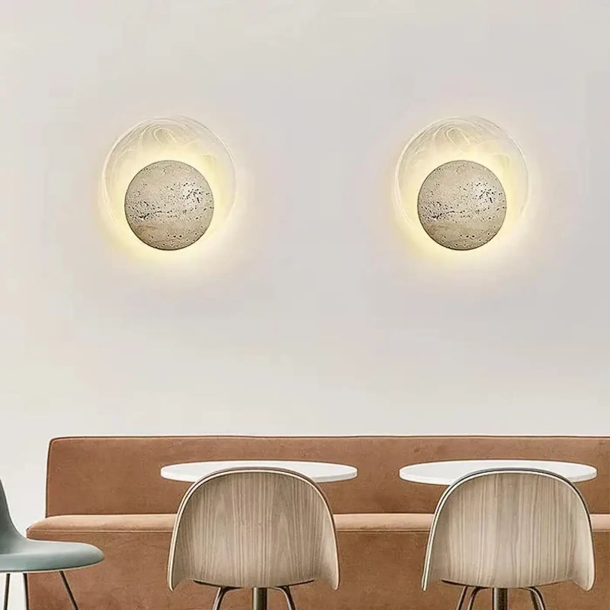 Applique Murale Ronde en Pierre LED – Namette