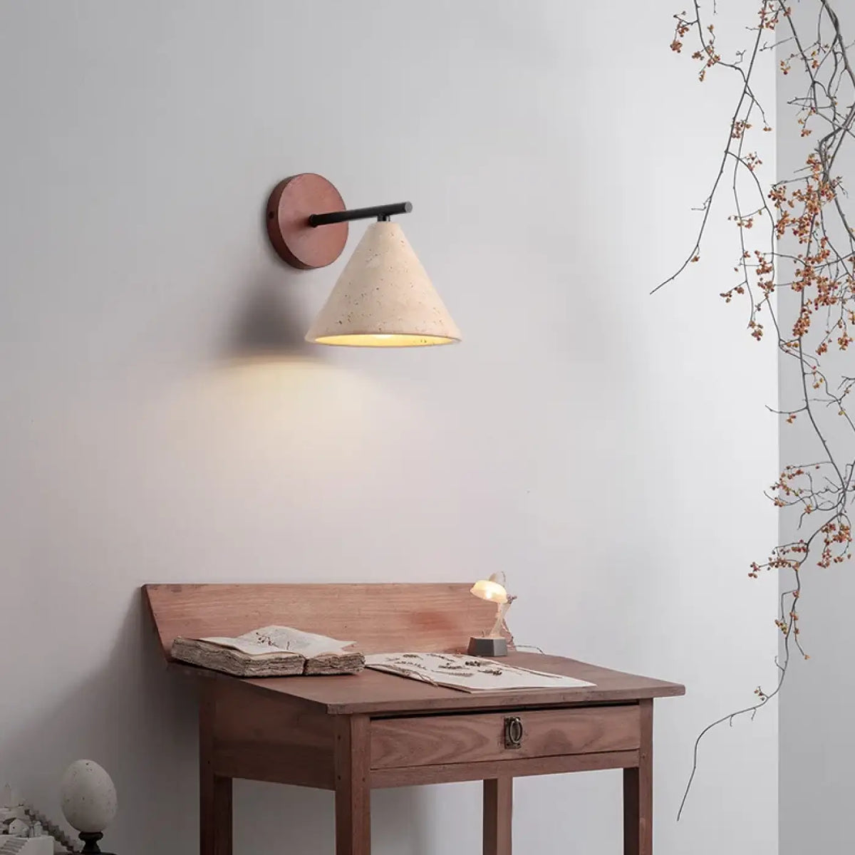 Applique Murale Abat-jour Conique Beige – Morine