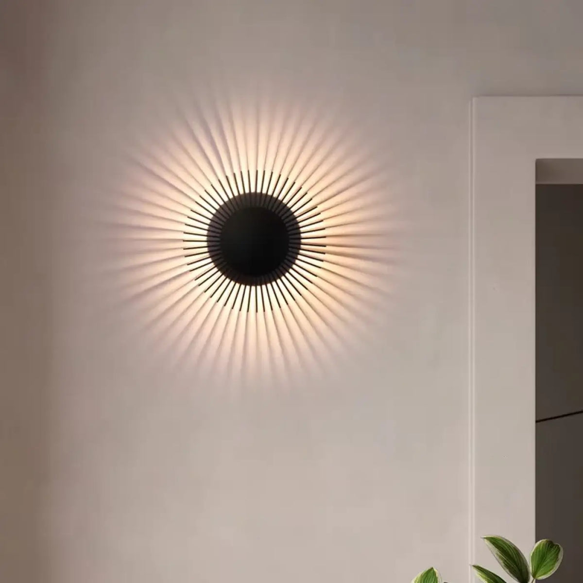 Applique Murale Soleil Disque Noir – Banio