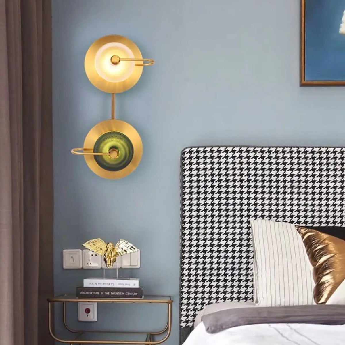 Applique Murale Dorée Épurée pour Chambre – Somine