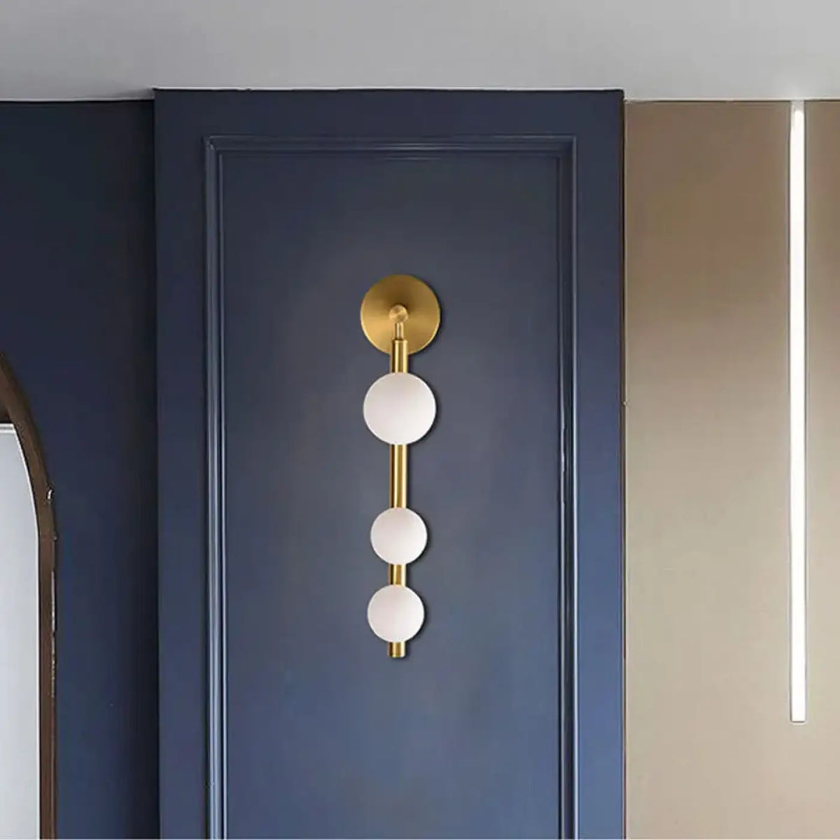 Applique Murale Dorée Globes en Verre – Omine