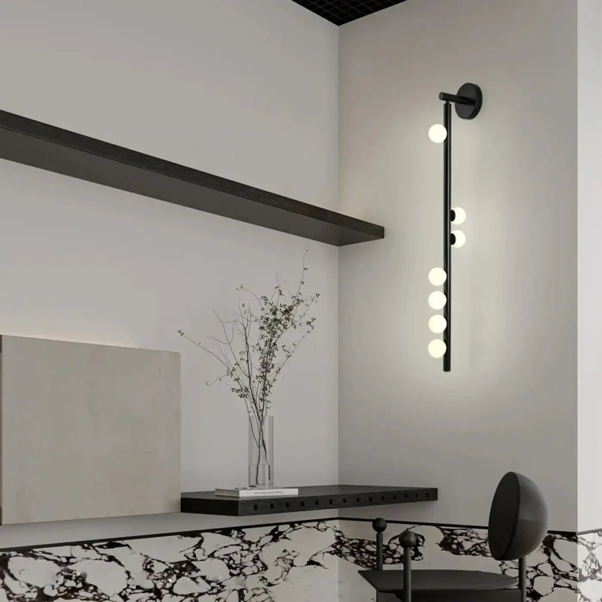 Applique Murale Dorée Globes en Verre – Omine