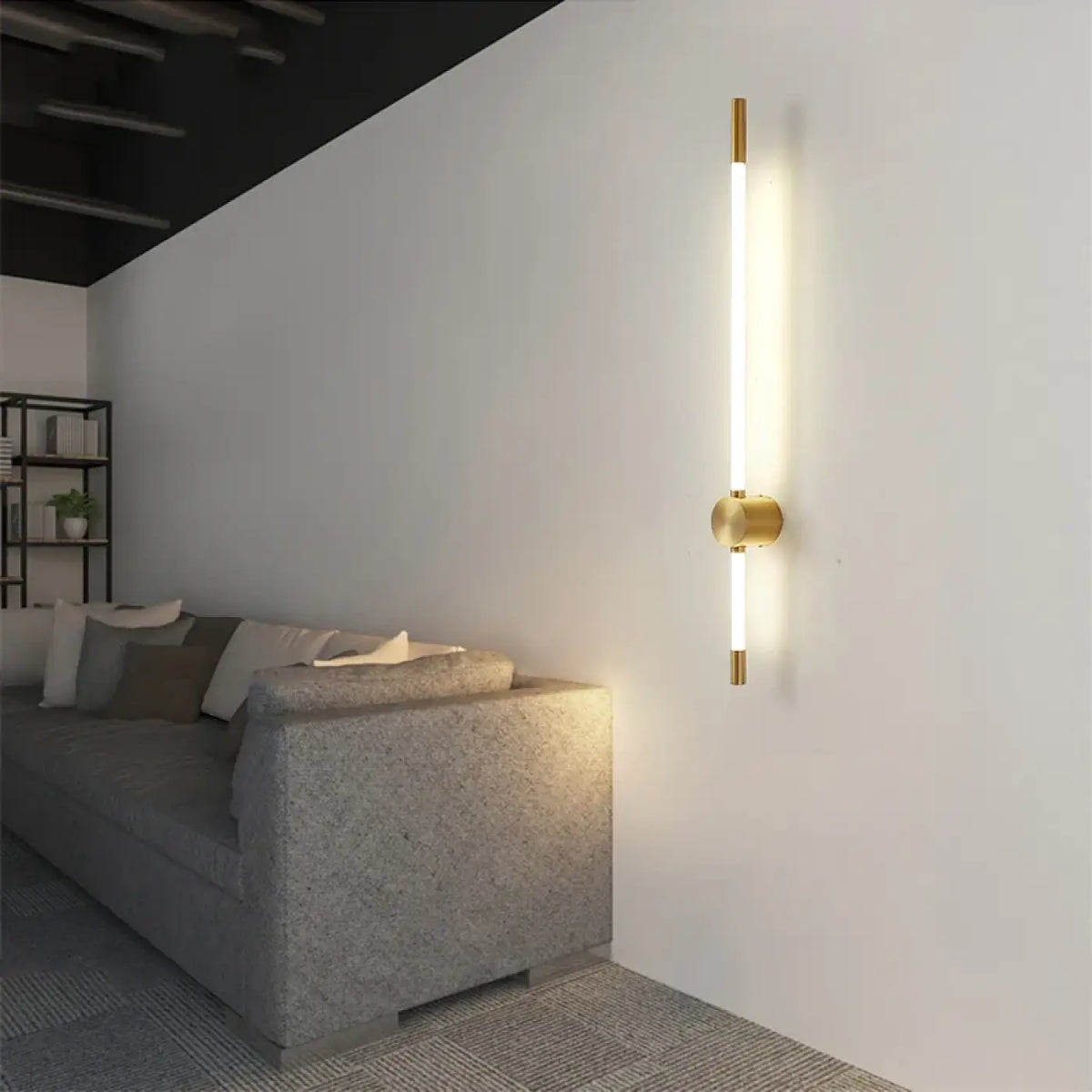 Applique Murale Dorée à Tube LED – Taron
