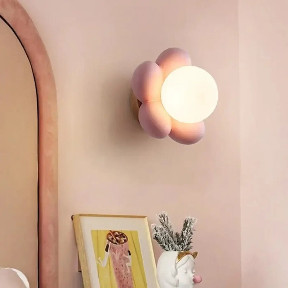 Applique Murale Enfant Fleur avec Globe – Révio
