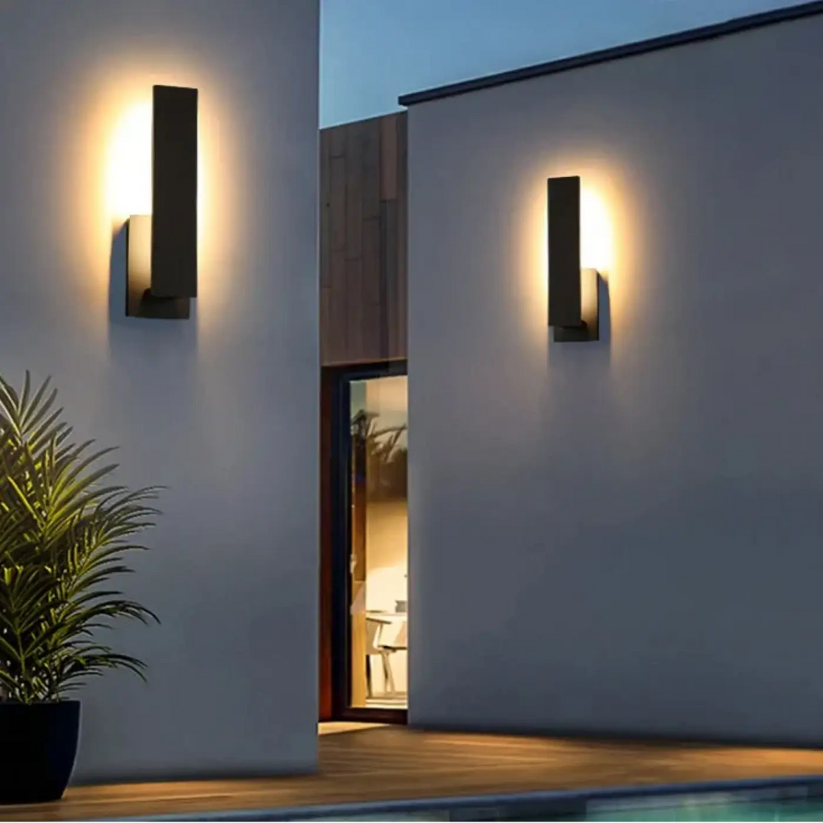 Applique Façade Noire Lumière Diffuse – Odel