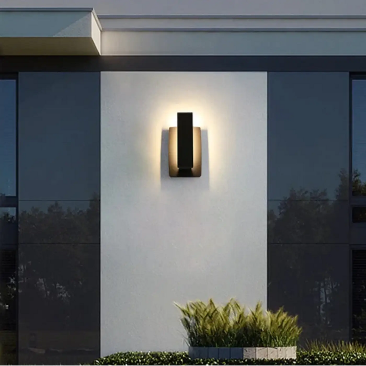Applique Façade Noire Lumière Diffuse – Odel