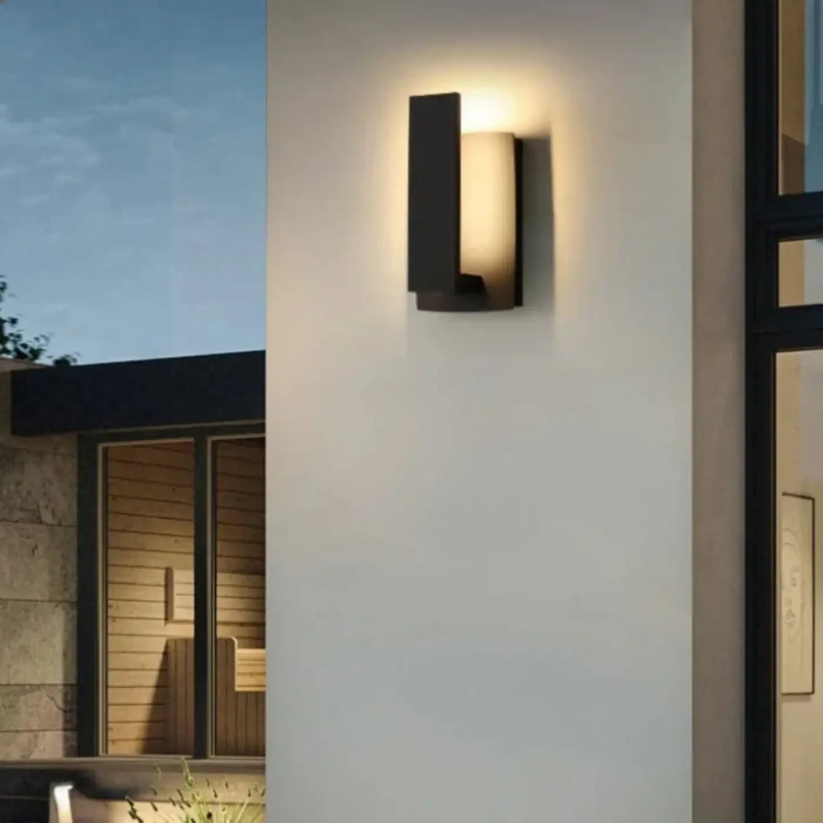 Applique Façade Noire Lumière Diffuse – Odel