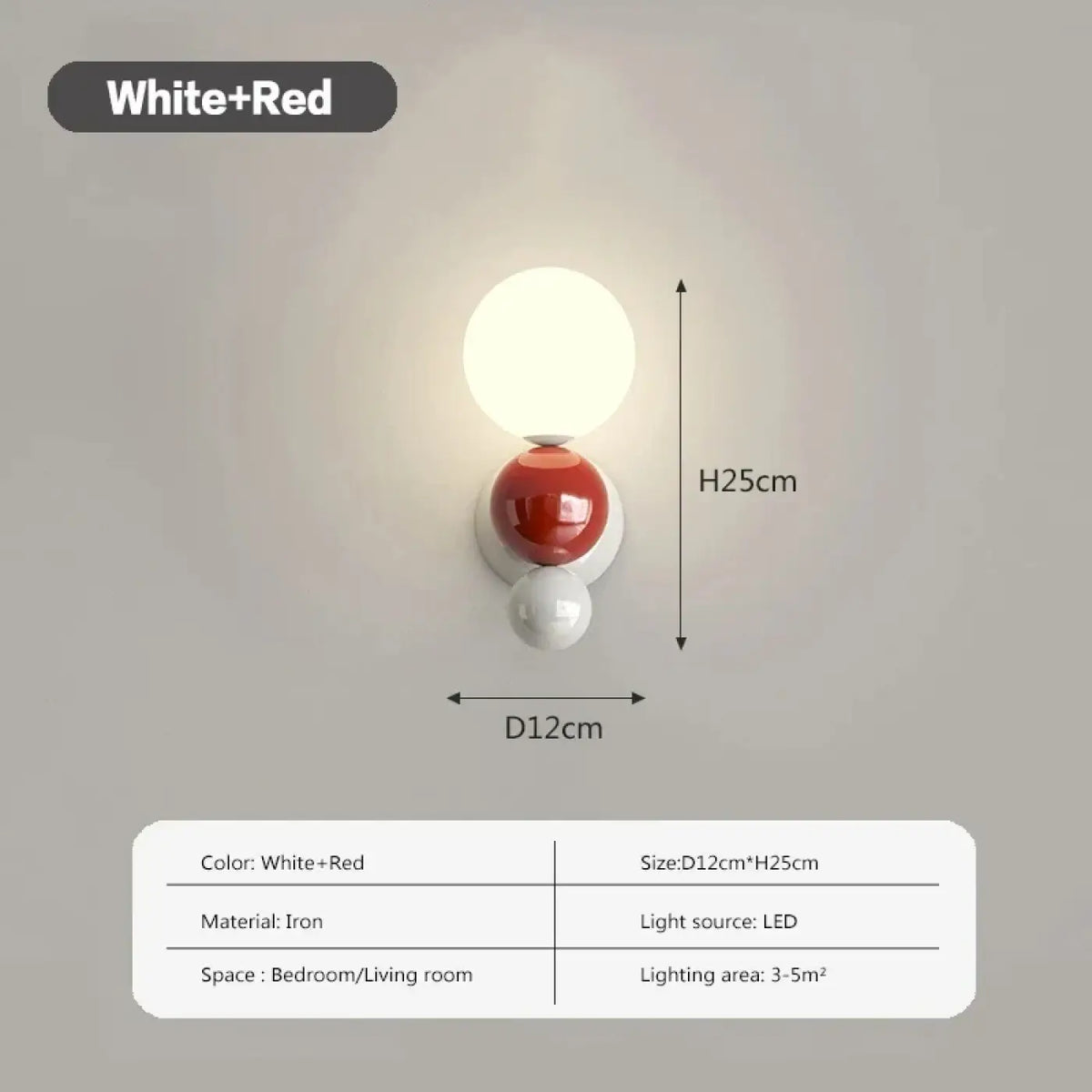 Applique Murale LED en Fer Blanc – Vadan