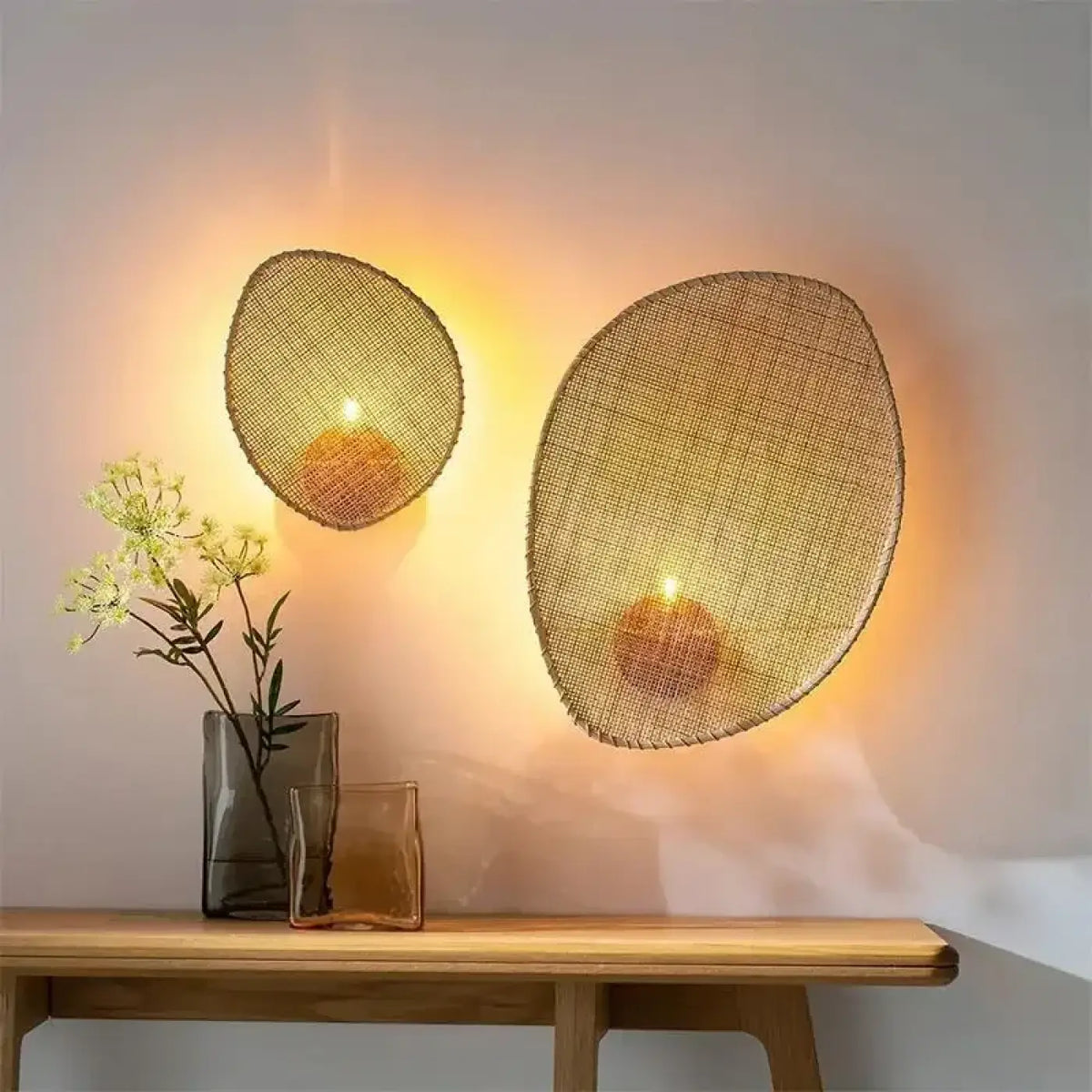 Applique Murale Feuille Rotin et Bambou – Lasette