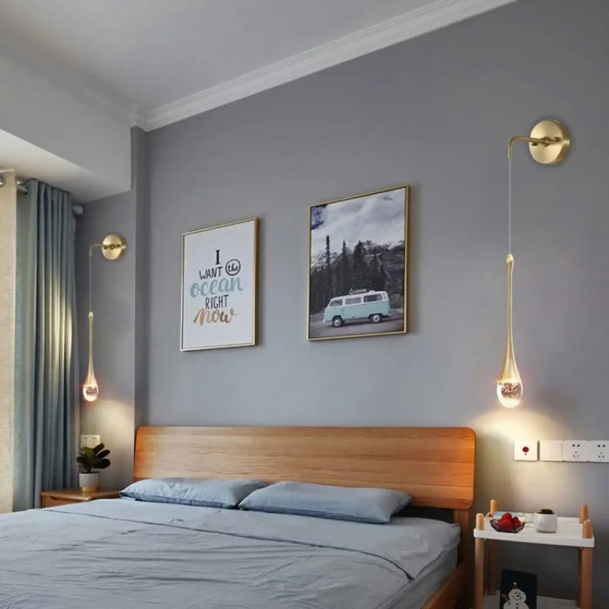 Applique Murale Goutte en Verre Suspendue – Doson