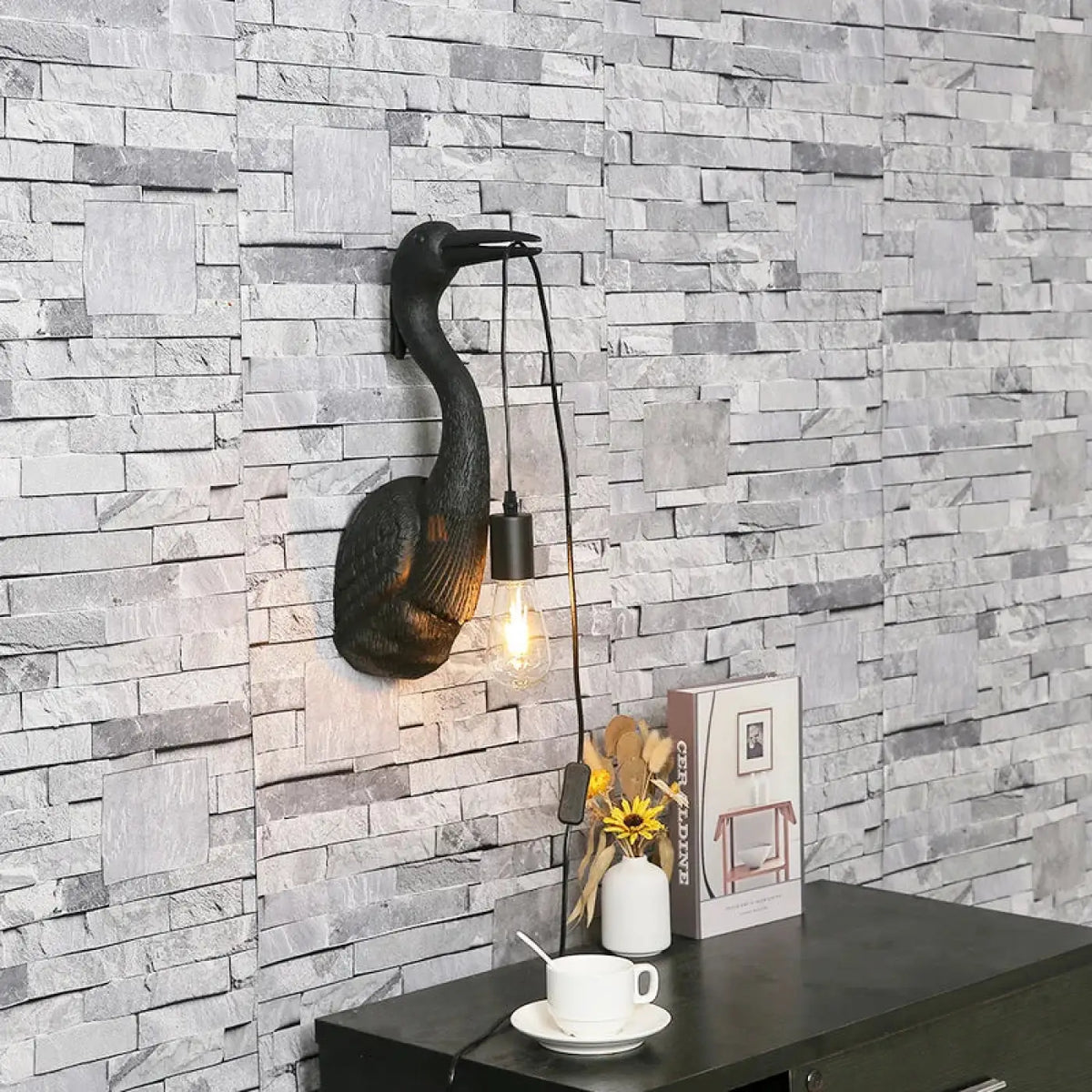 Applique Murale Héron à Ampoule Suspendue – Fénis