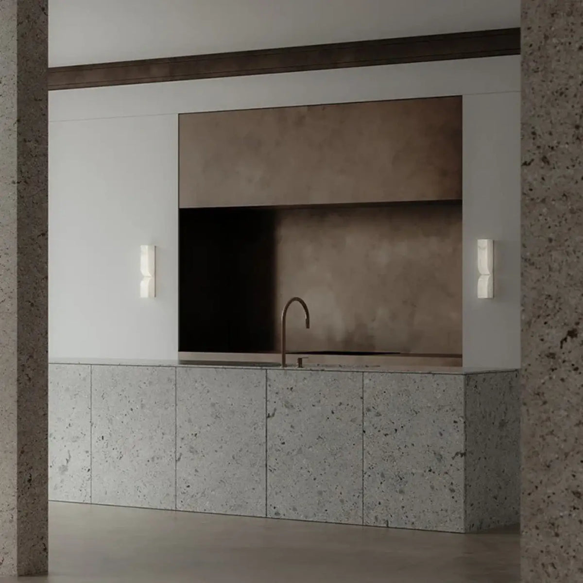 Applique Murale Blanche Imprimé Marbre – Sovane