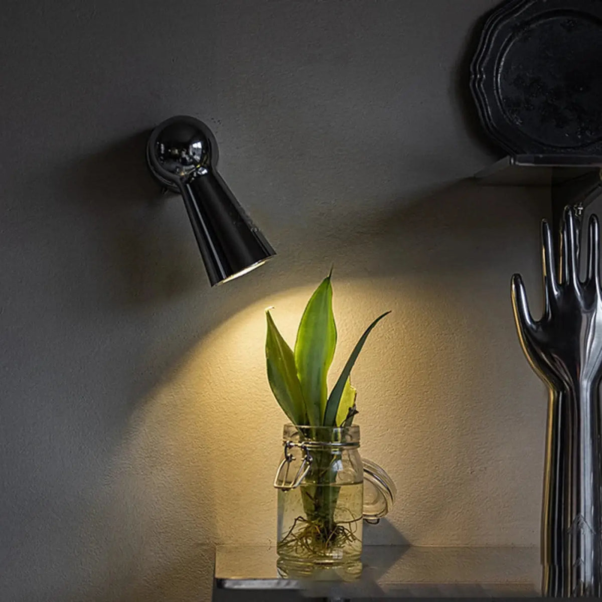 Applique Murale LED Chromée Base Aluminium – Fénio