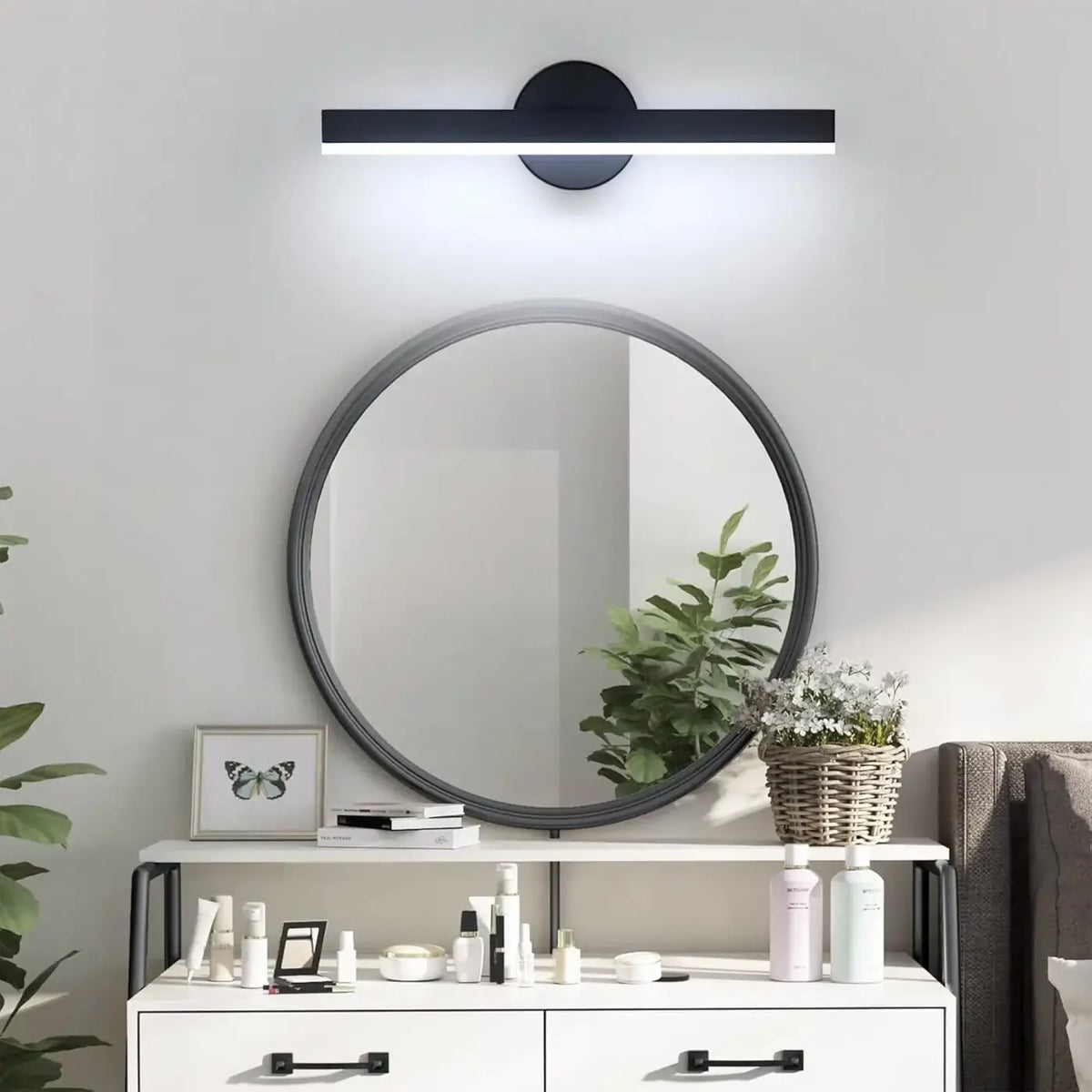 Applique Murale LED Élancée Noire – Somel