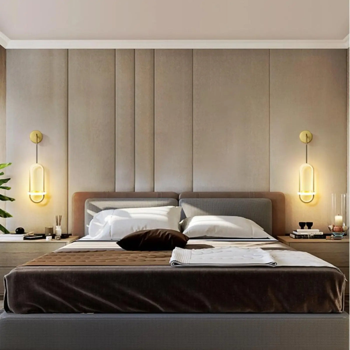 Applique Murale LED Design Noir et Doré – Liris