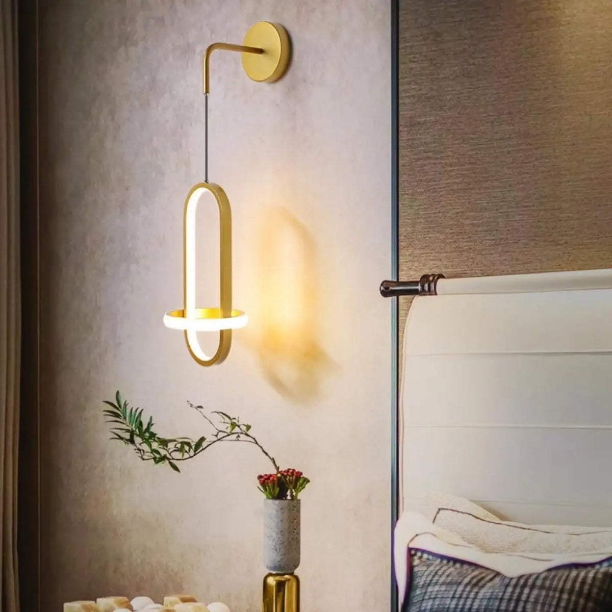 Applique Murale LED Design Noir et Doré – Liris