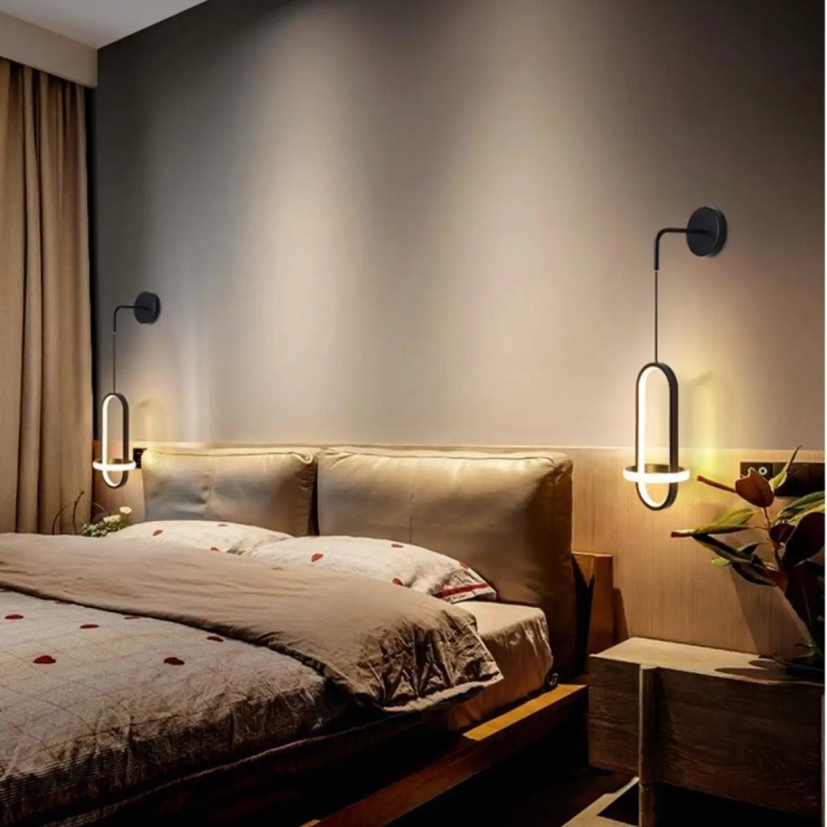 Applique Murale LED Design Noir et Doré – Liris