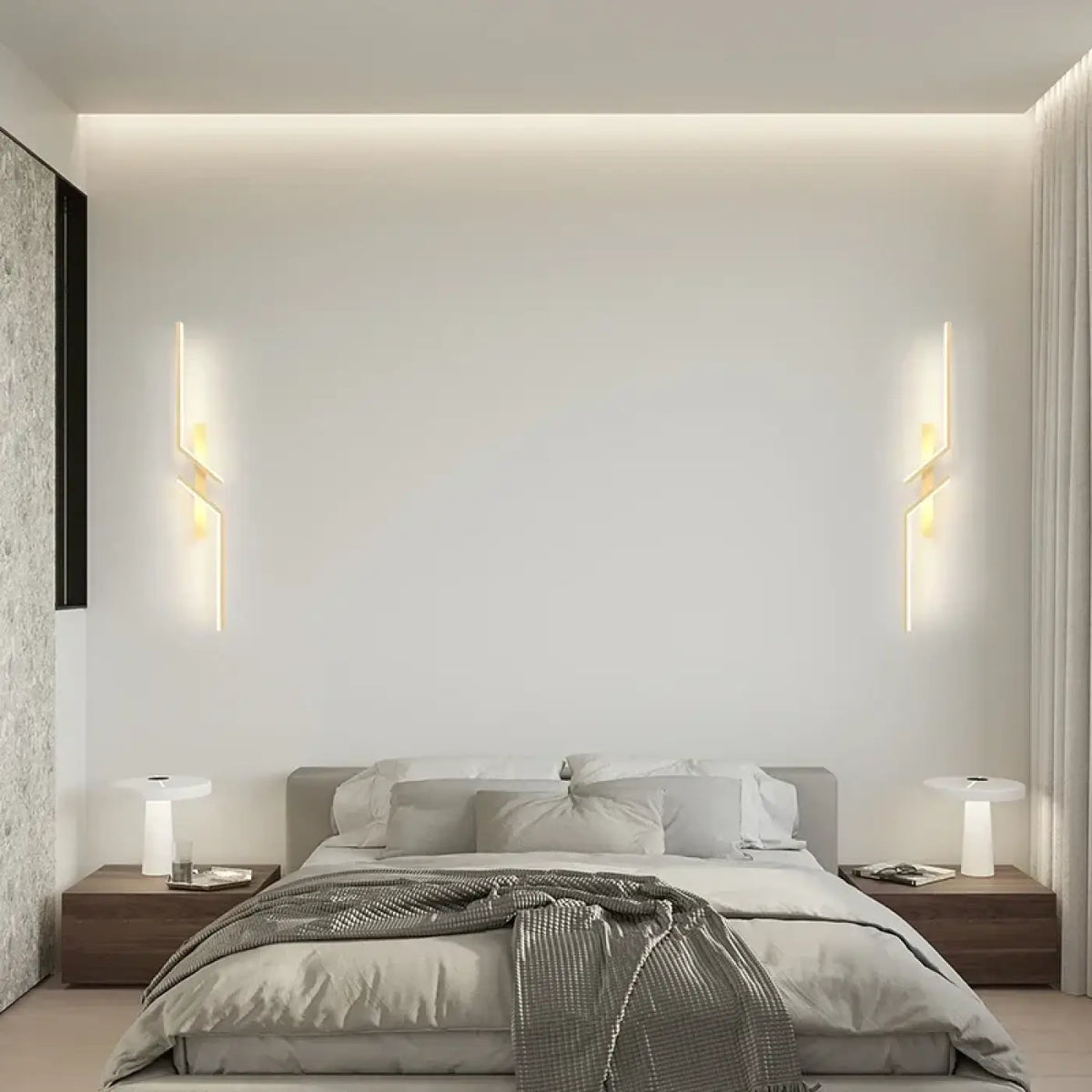 Applique Murale LED Dorée Courbée – Nesel