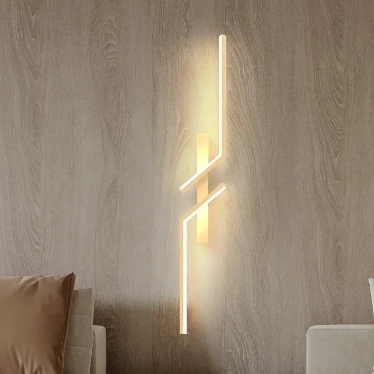 Applique Murale LED Dorée Courbée – Nesel