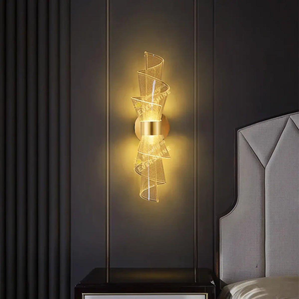 Applique Murale LED Dorée Géométrique – Soline