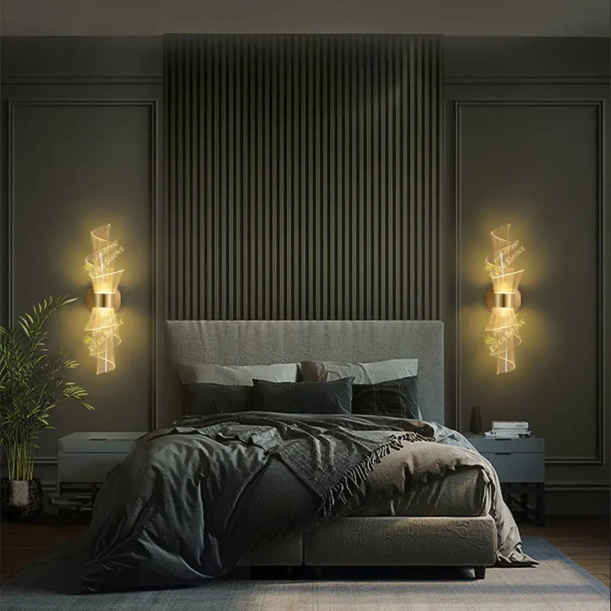 Applique Murale LED Dorée Géométrique – Soline