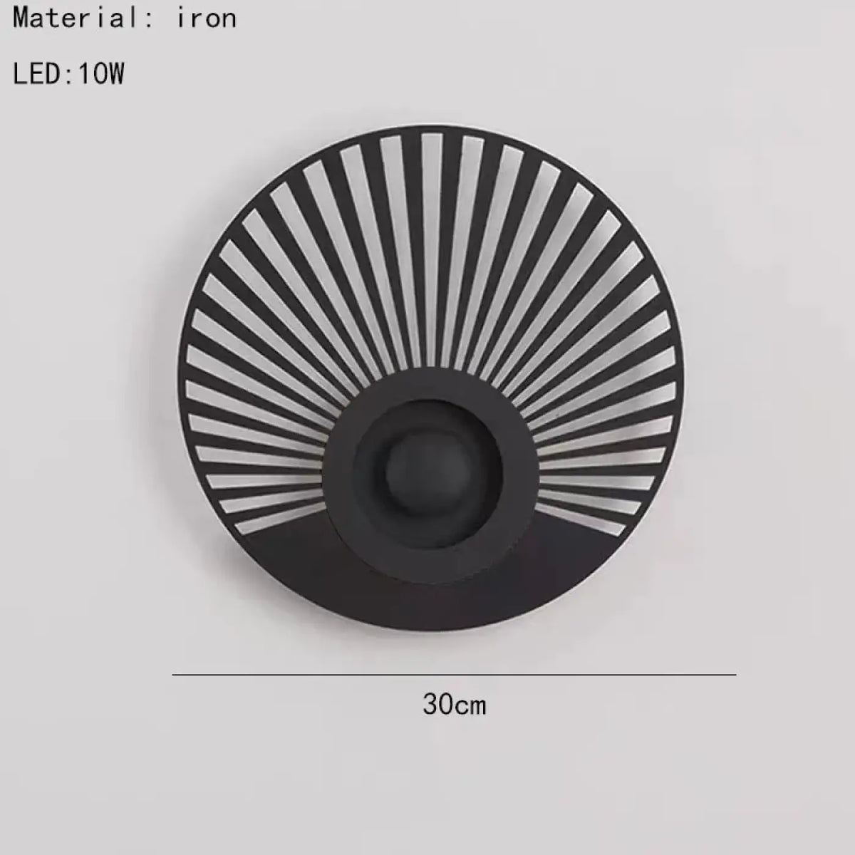 Applique Murale LED en Fer Noir – Vinelle