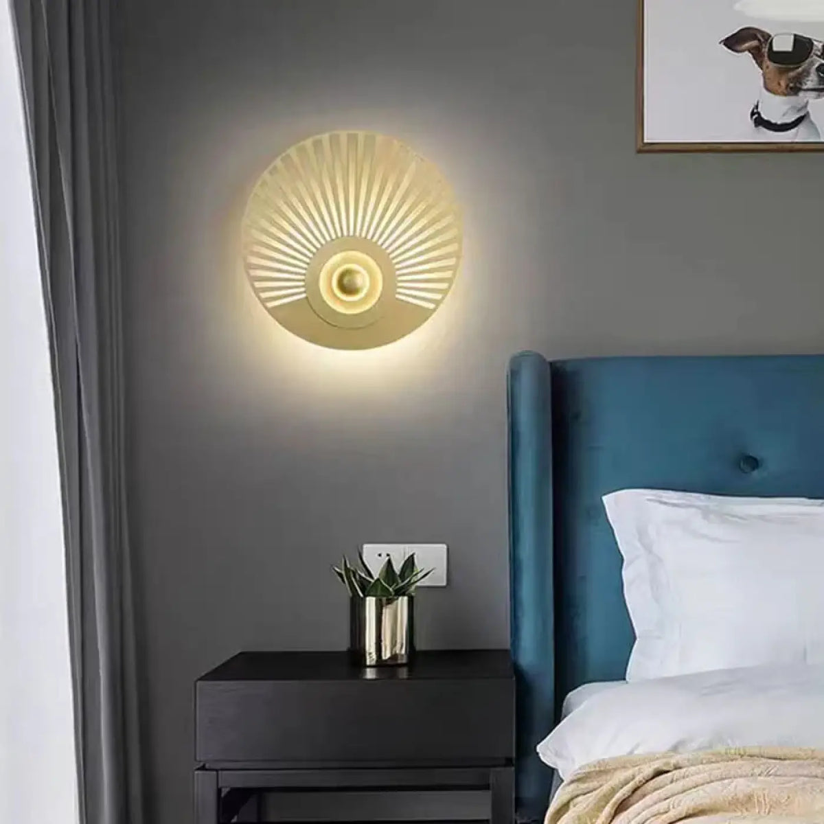 Applique Murale LED en Fer Noir – Vinelle