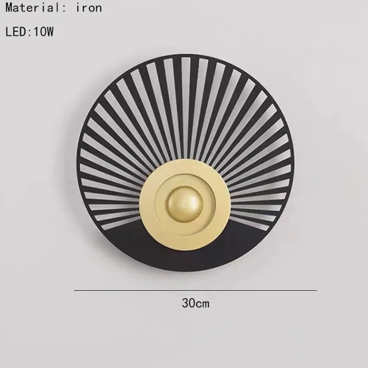 Applique Murale LED en Fer Noir – Vinelle