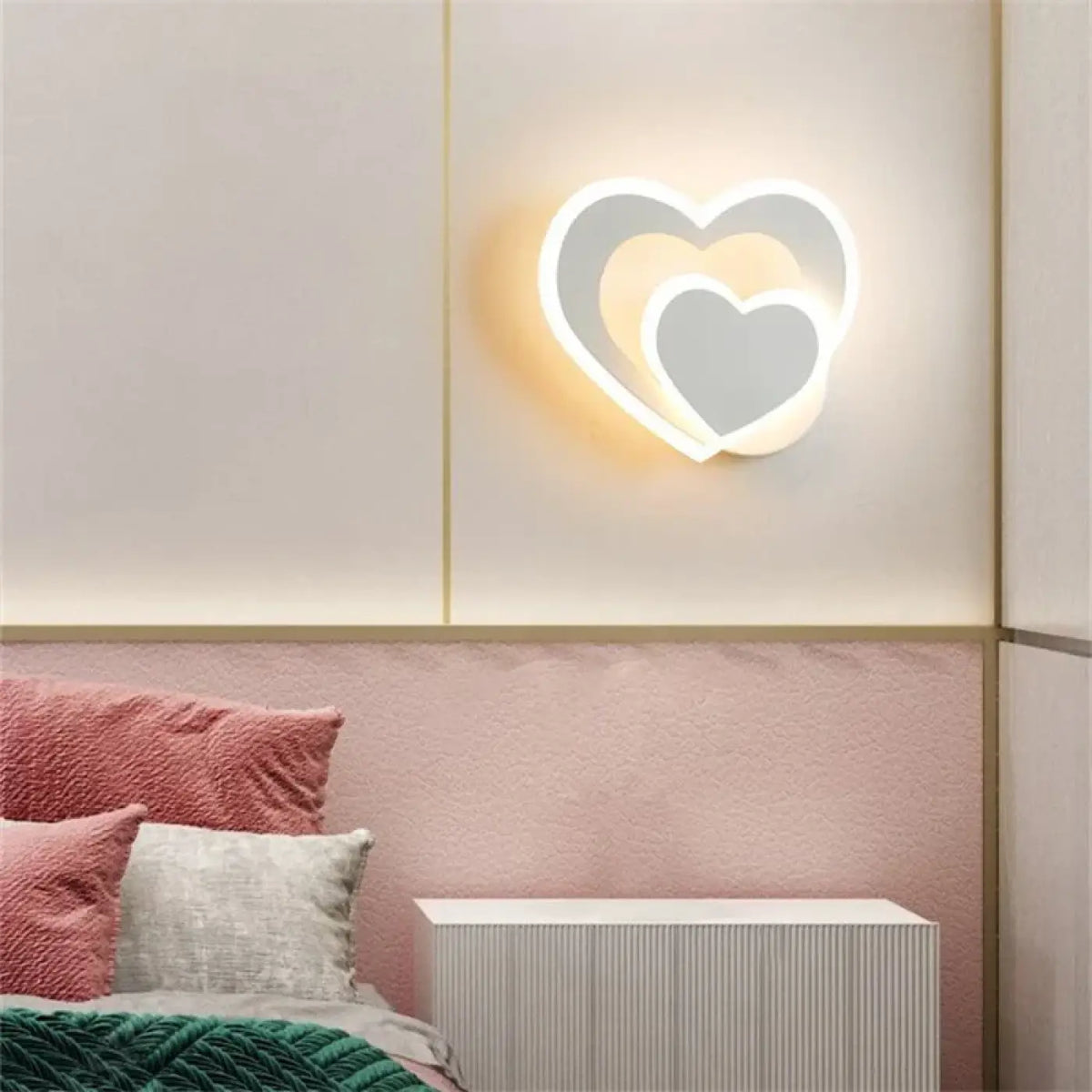 Applique Murale LED Deux Cœurs – Ziso