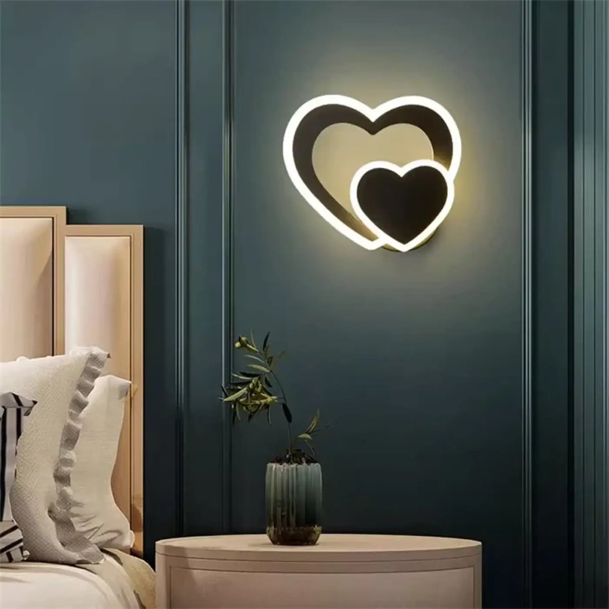 Applique Murale LED Deux Cœurs – Ziso