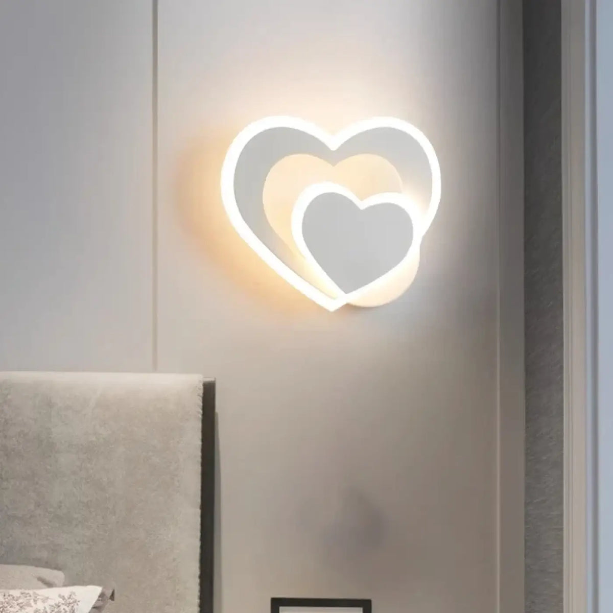 Applique Murale LED Deux Cœurs – Ziso