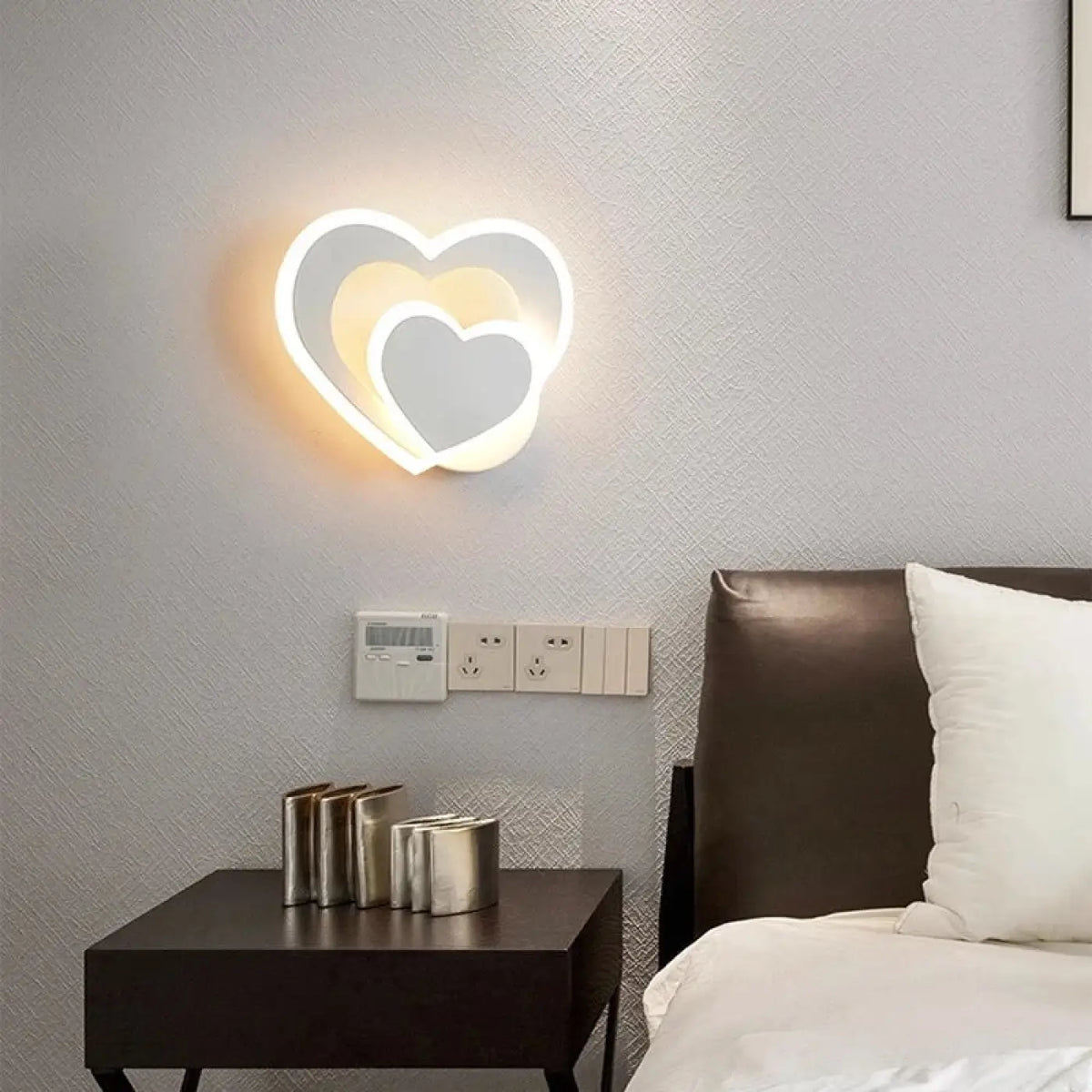 Applique Murale LED Deux Cœurs – Ziso