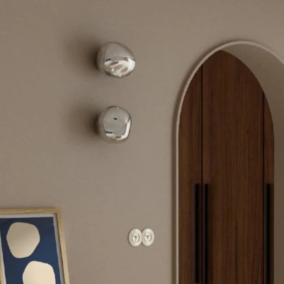 Applique Murale Effet Pierre Argent – Nédia