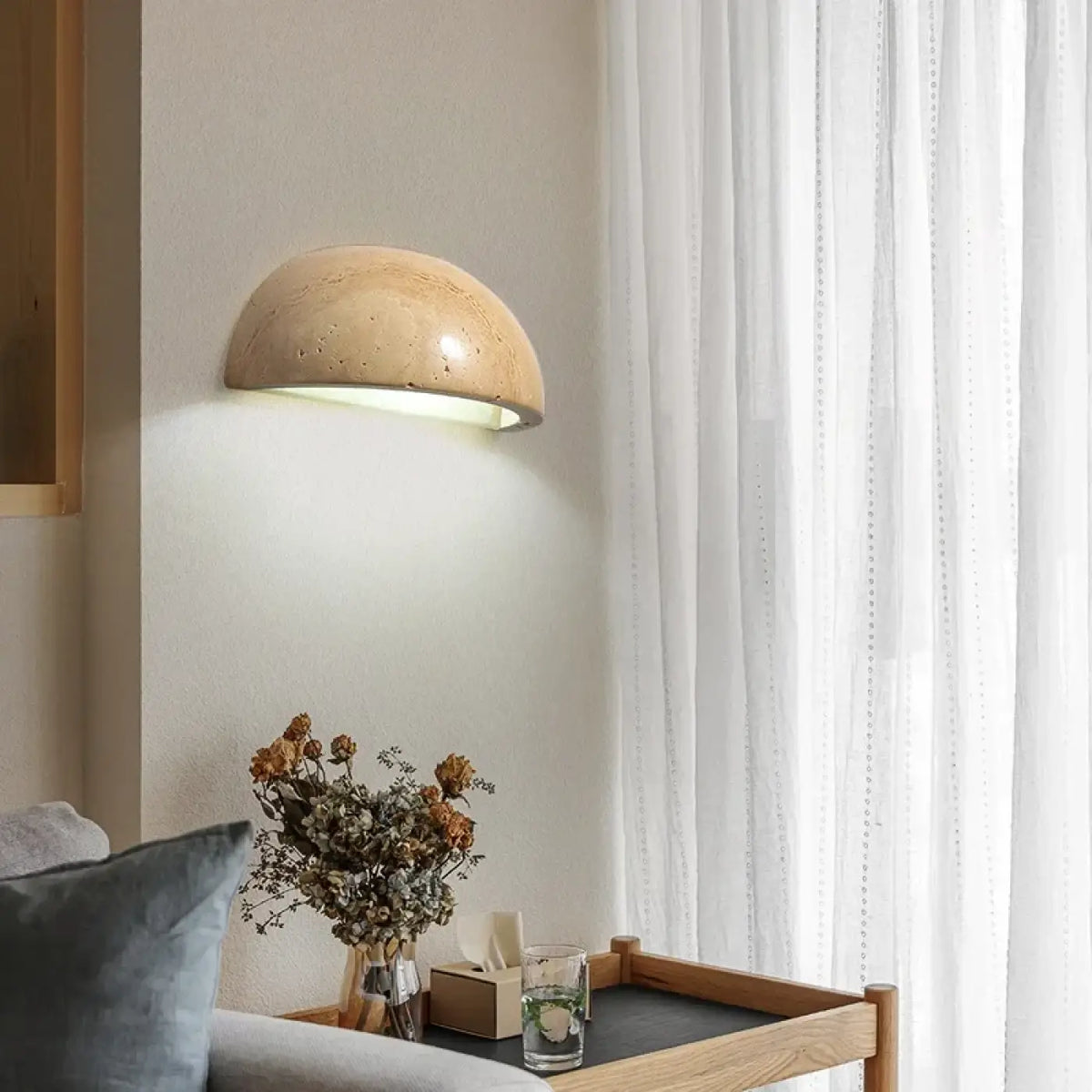 Applique Murale Marbre Demi-Sphère LED – Déson