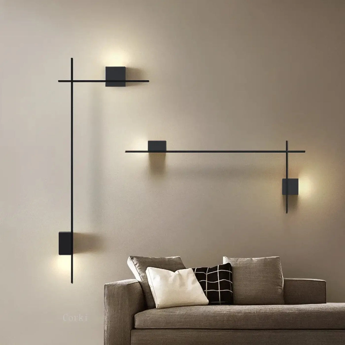 Applique Murale Géométrique Noire – Kedon