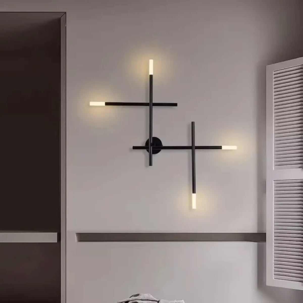 Applique Murale LED Croix Géométrique – Tedelle