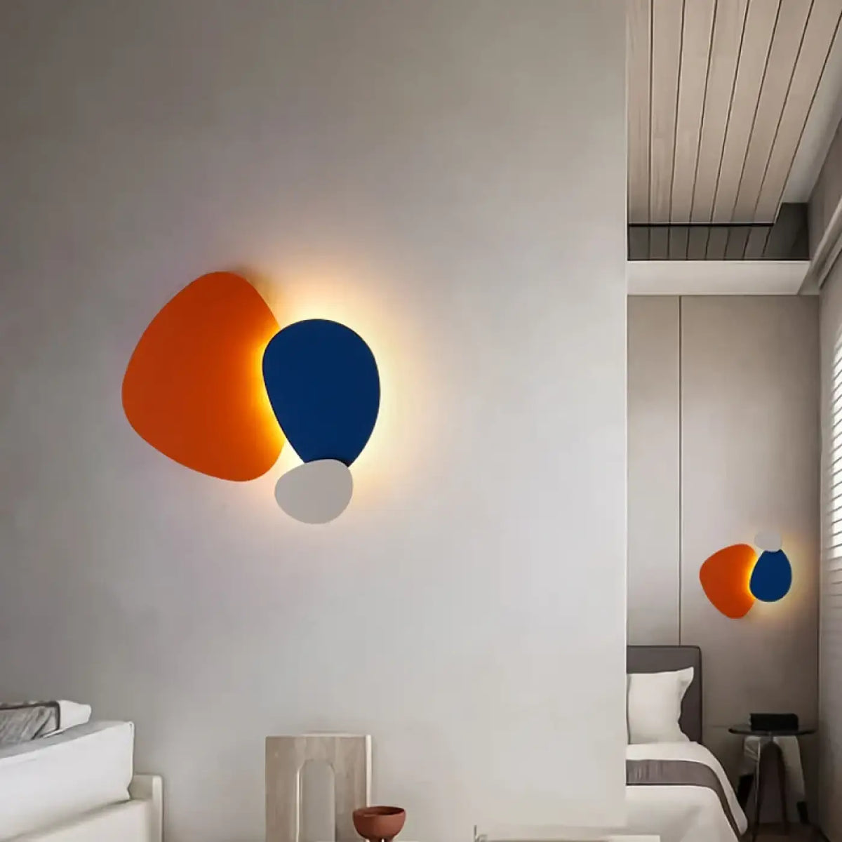 Applique Murale Bicolore Orange et Noir – Samane